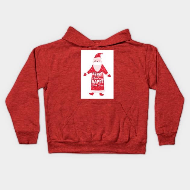 Christmas Santa Claus Kids Hoodie by queensandkings